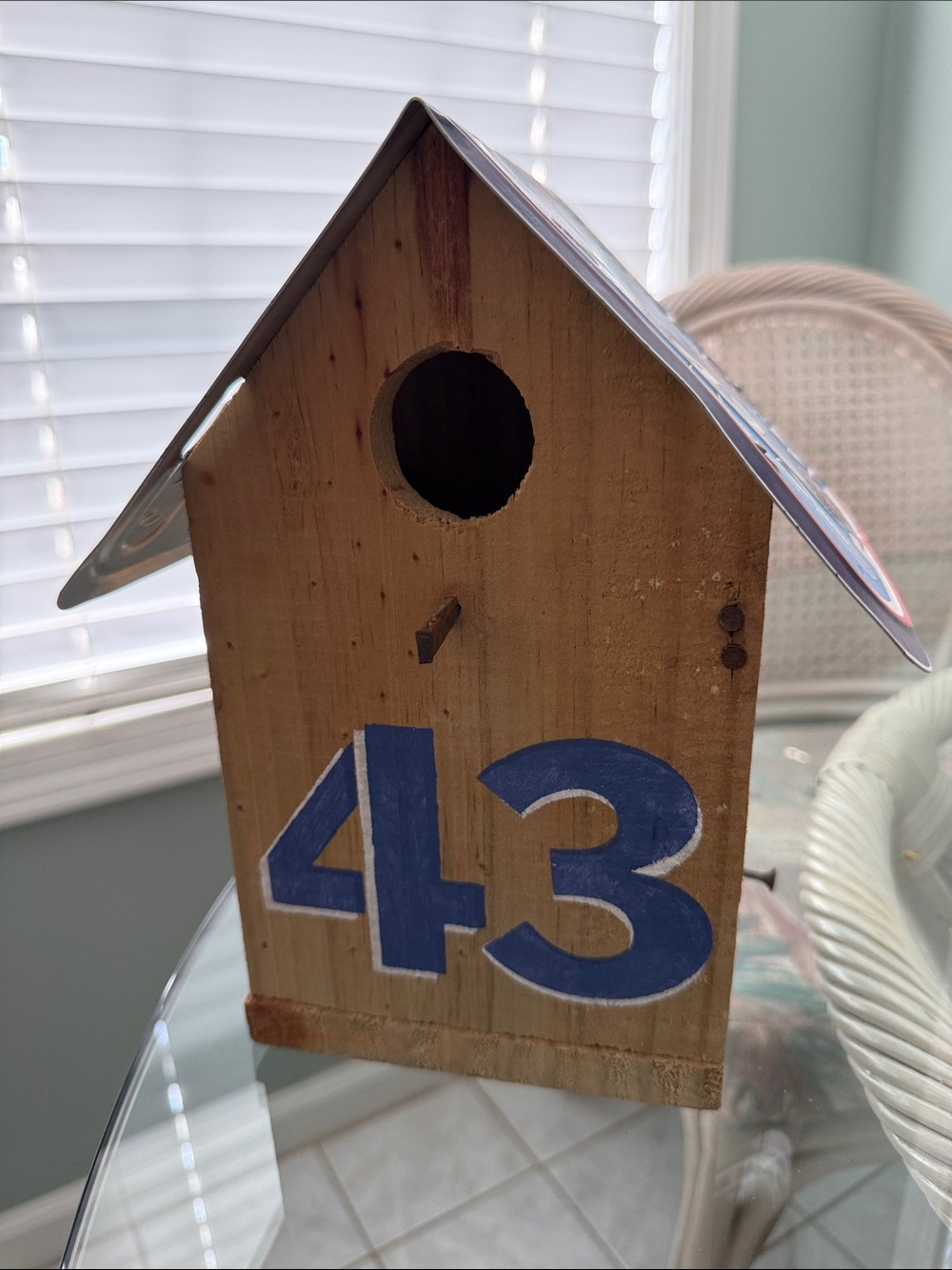 Custom “Richard Petty #43” Wooden Birdhouse